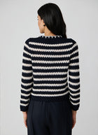 Fabiana Filippi Cotton Boucle Striped Cardigan