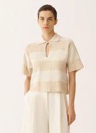 Fabiana Filippi Cotton Boucle Striped Polo