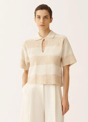 Fabiana Filippi Cotton Boucle Striped Polo