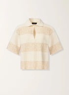 Fabiana Filippi Cotton Boucle Striped Polo