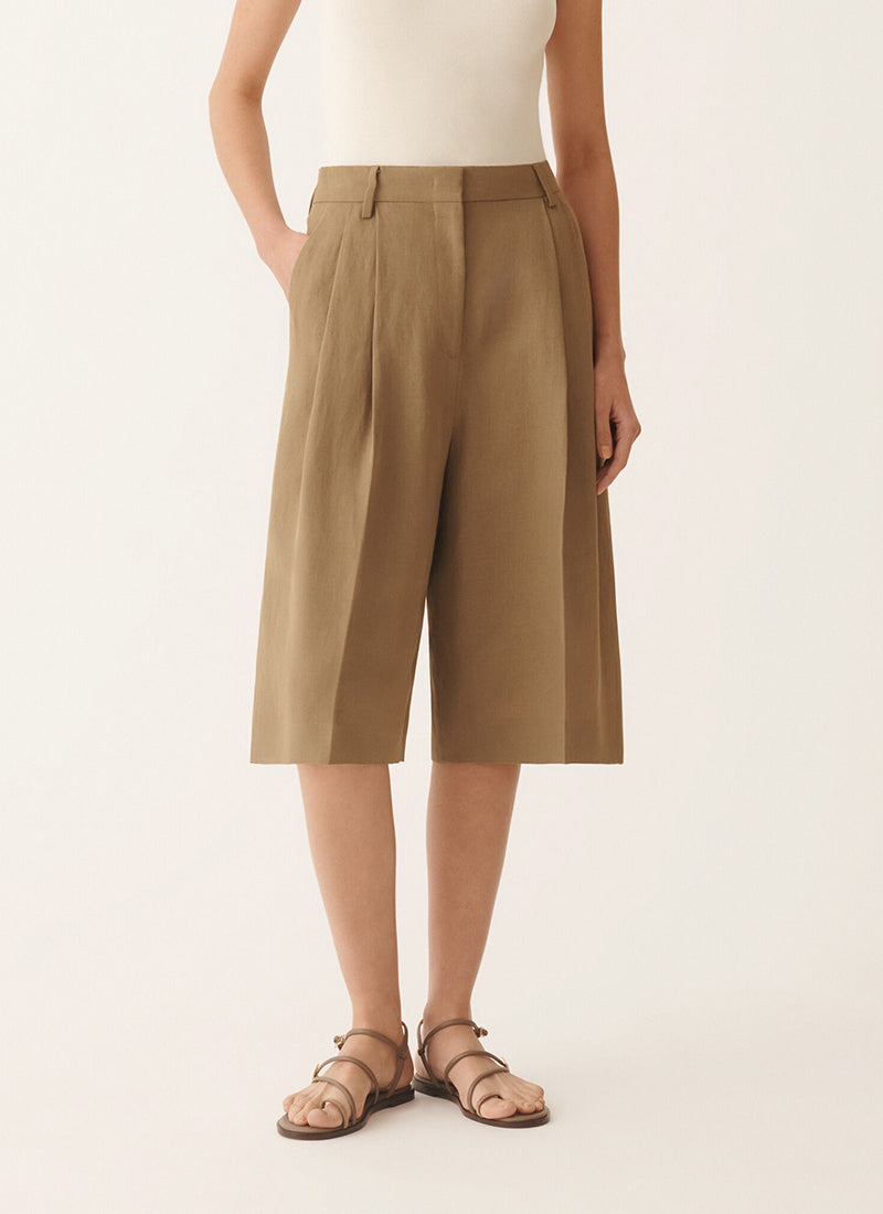 Viscose Double Pleat Shorts by Fabiana Filippi at Andrews