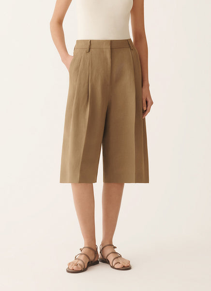 Viscose Double Pleated Shorts by Fabiana Filippi | Andrews