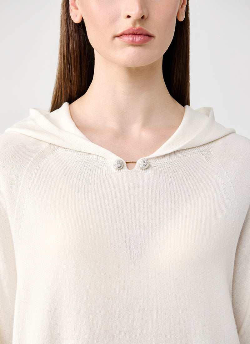 Fabiana Filippi Pierced Hooded Sweater