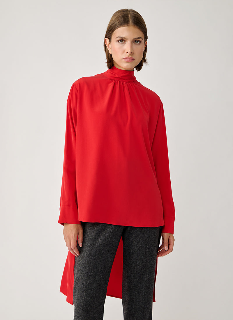 Crepe Asymmetric Long Sleeve Top by Fabiana Filippi at Andrews