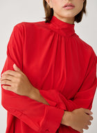 Crepe Asymmetric Long Sleeve Top by Fabiana Filippi at Andrews