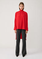 Crepe Asymmetric Long Sleeve Top by Fabiana Filippi at Andrews
