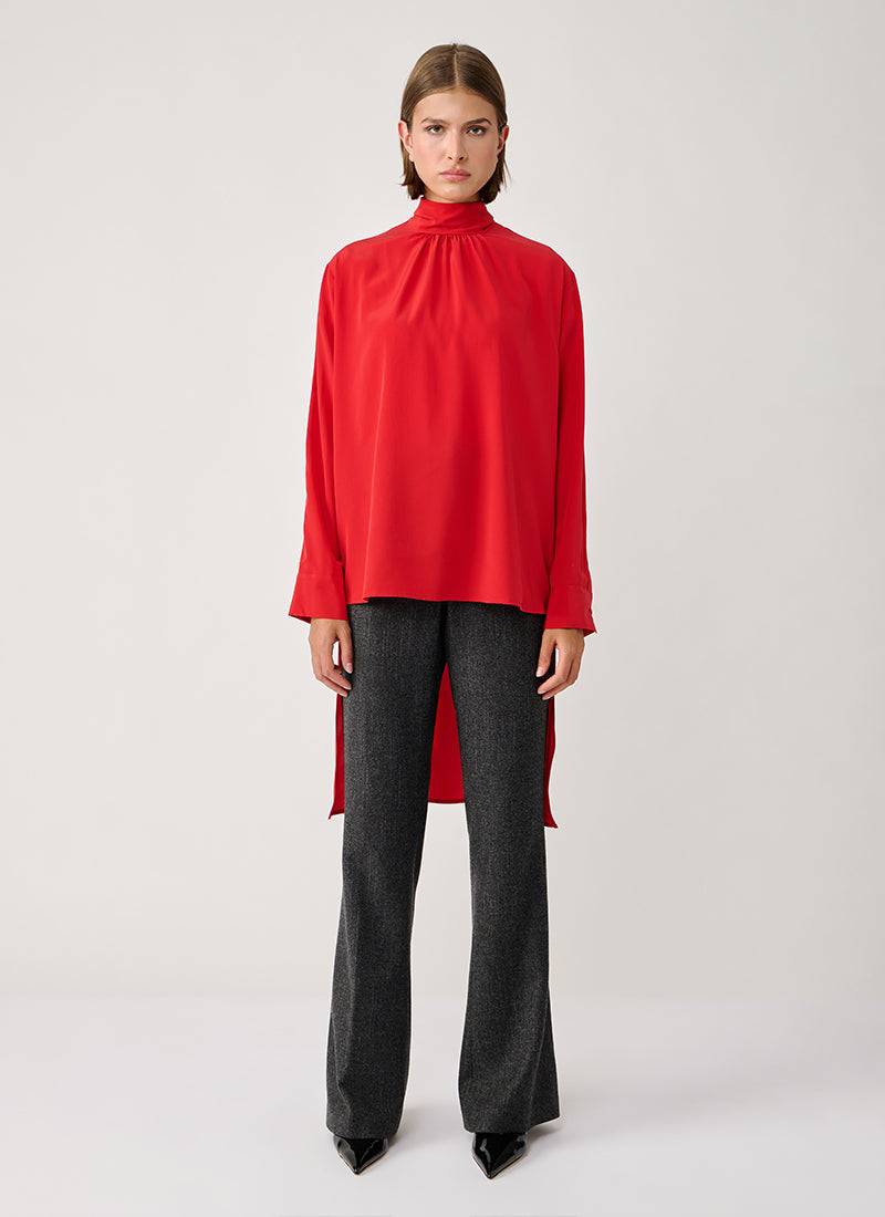 Crepe Asymmetric Long Sleeve Top by Fabiana Filippi at Andrews