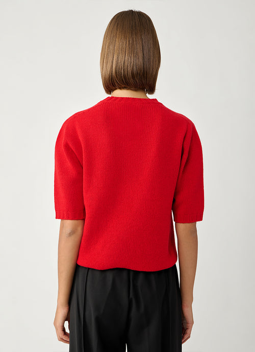 Short Sleeve Gauzed Cashmere Sweater by Fabiana Filippi at Andrews