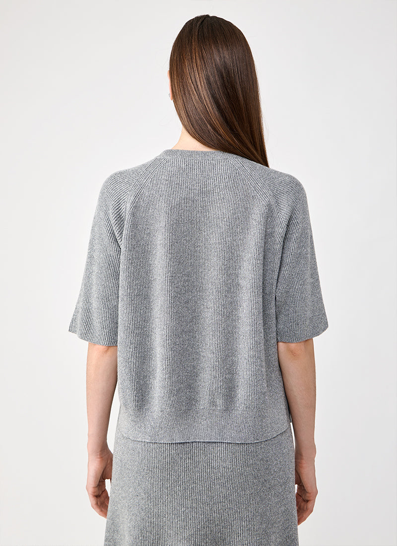 Woven Front Ribbed Sweater by Fabiana Filippi at Andrews