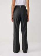 Fabiana Filippi Slubbed Pinstripe Bootcut Trouser