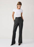 Fabiana Filippi Slubbed Pinstripe Bootcut Trouser