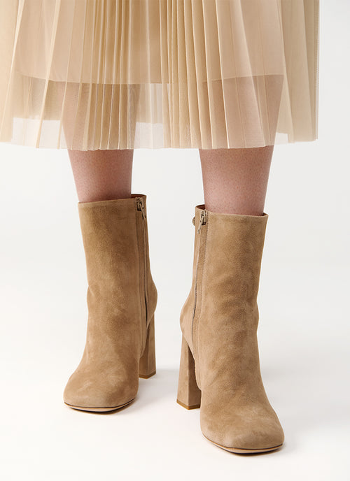 Fabiana Filippi Stacked Heel Boot Suede