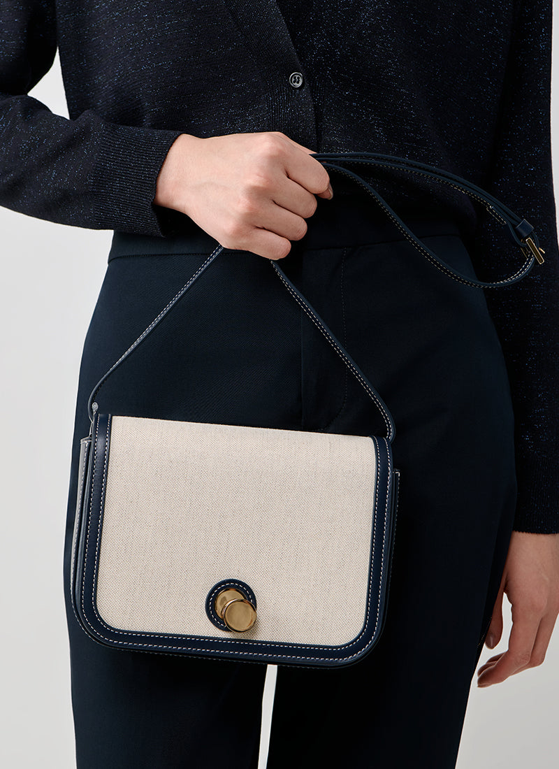 Fabiana Filippi Canvas Leather Camera Bag