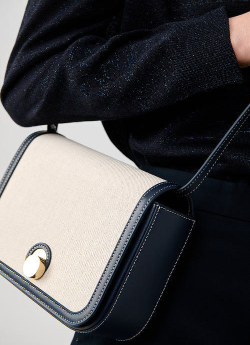 Fabiana Filippi Canvas Leather Camera Bag