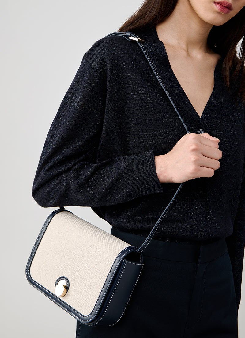 Fabiana Filippi Canvas Leather Camera Bag
