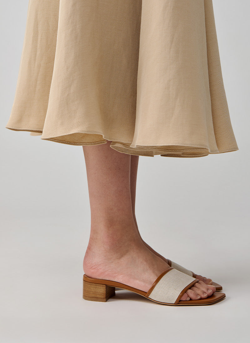 Fabiana Filippi Canvas Leather Slide
