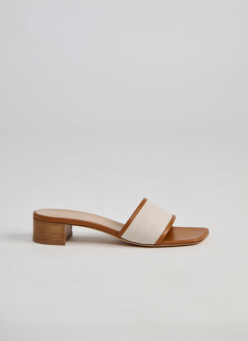 Fabiana Filippi Canvas Leather Slide
