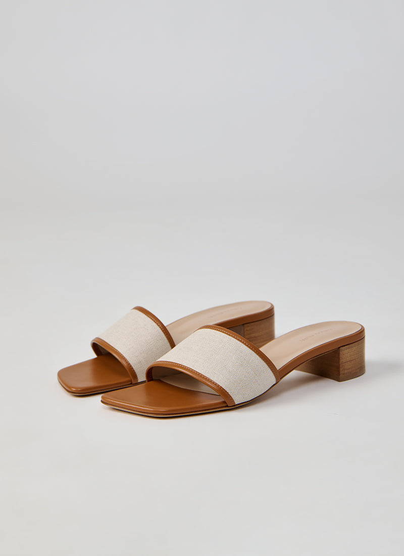 Fabiana Filippi Canvas Leather Slide