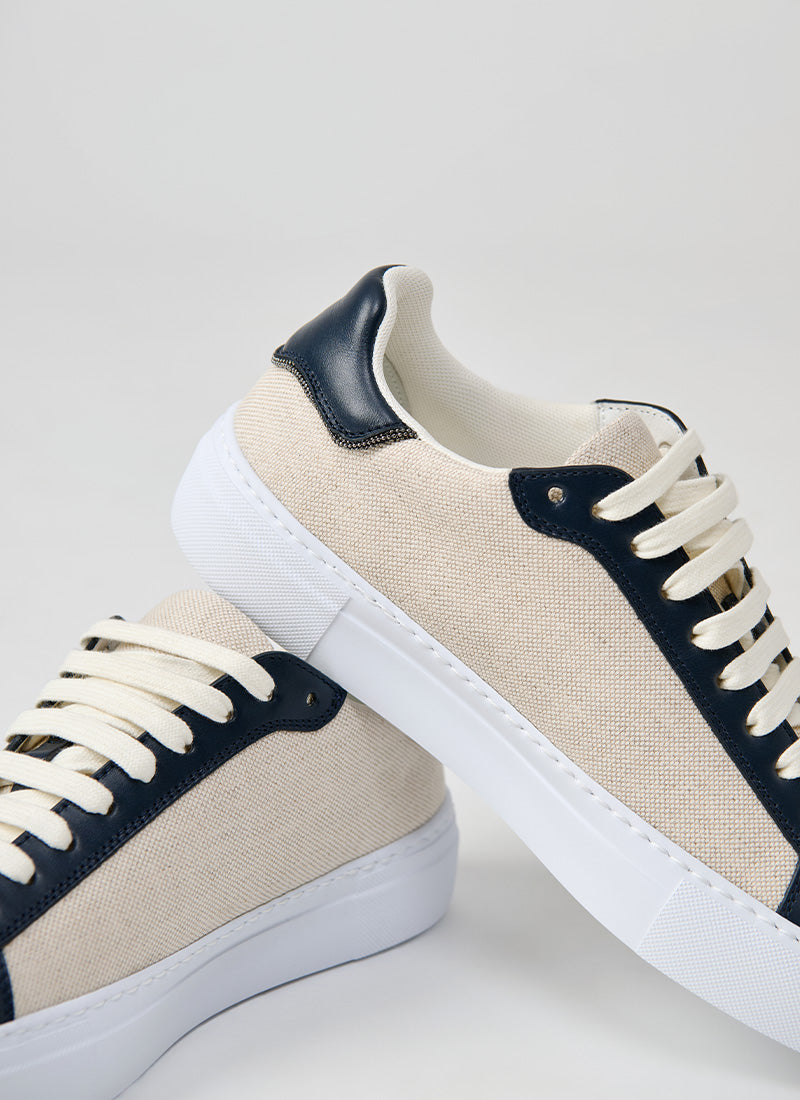 Fabiana Filippi Canvas Leather Trainer