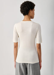 Fabiana Filippi Cashmere Silk Short Sleeve Sweater