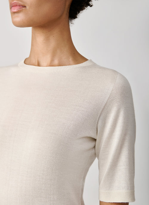Fabiana Filippi Cashmere Silk Short Sleeve Sweater