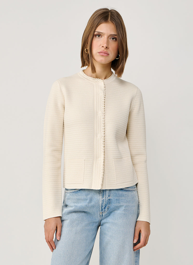 Fabiana Filippi Cotton Wool Crewneck Jacket