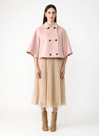 Fabiana Filippi Felted Double Breasted Cropped Cape