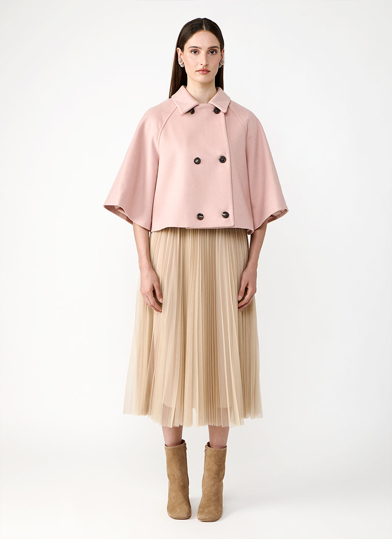 Fabiana Filippi Felted Double Breasted Cropped Cape