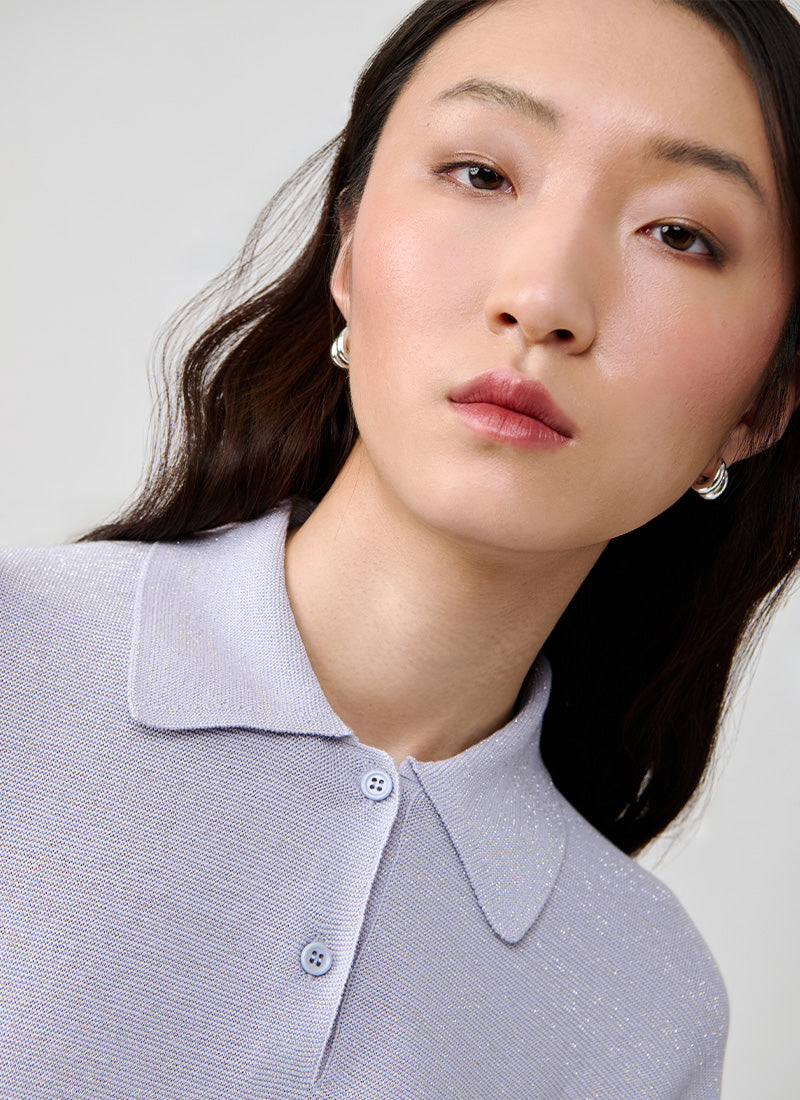 Fabiana Filippi Glitch Effect Boxy Fit Polo