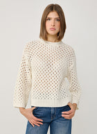 Fabiana Filippi Micro Sequin Mesh Stitch Crew Neck Sweater