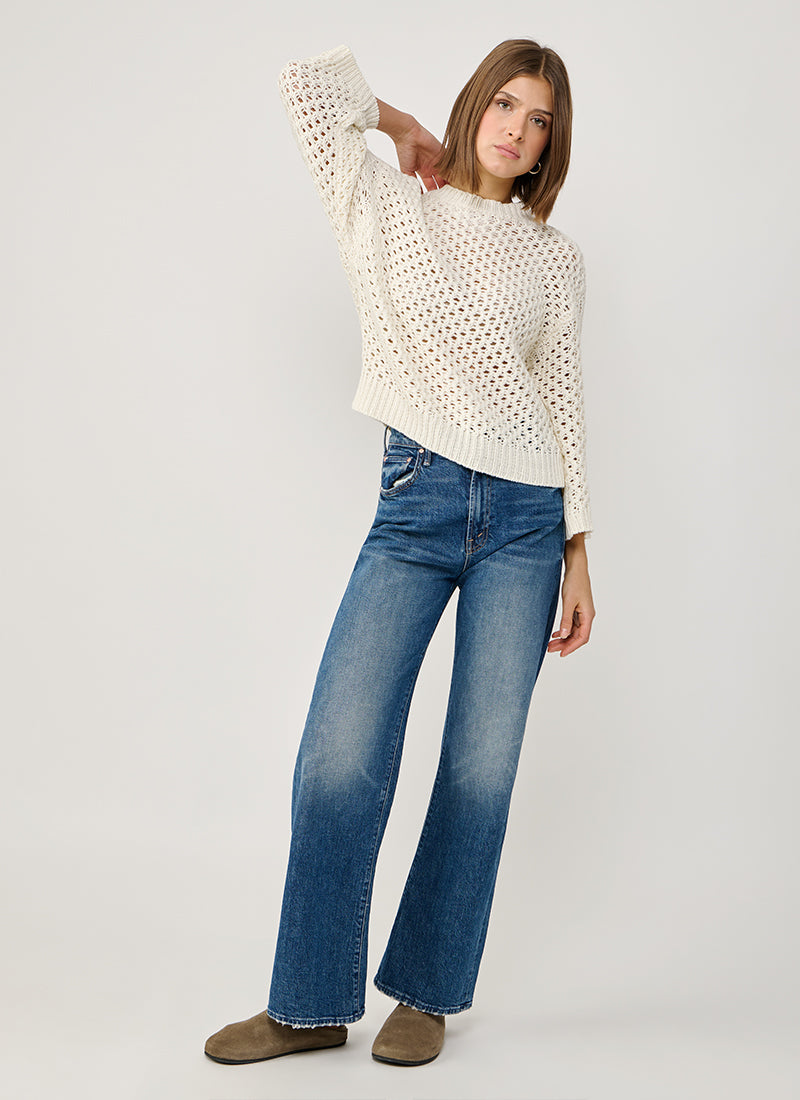 Fabiana Filippi Micro Sequin Mesh Stitch Crew Neck Sweater