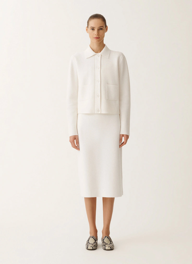 Fabiana Filippi Cotton Wool Patch Pocket Cardigan