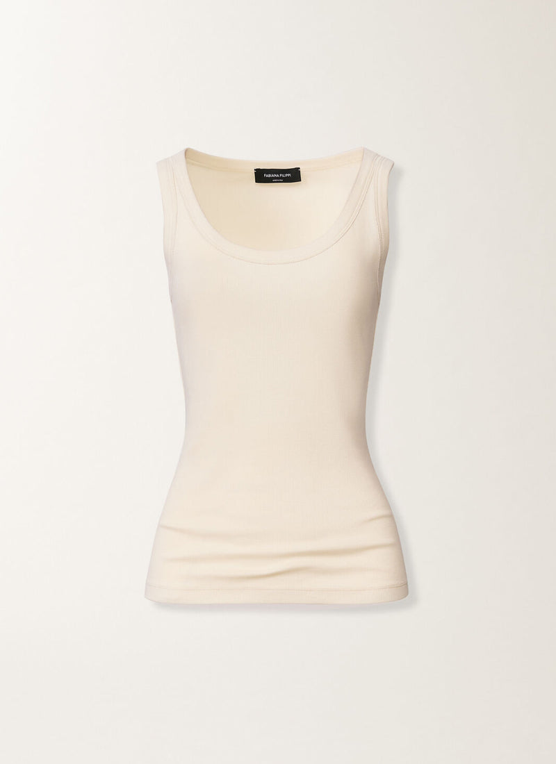 Fabiana Filippi Ribbed Jersey Tank Top