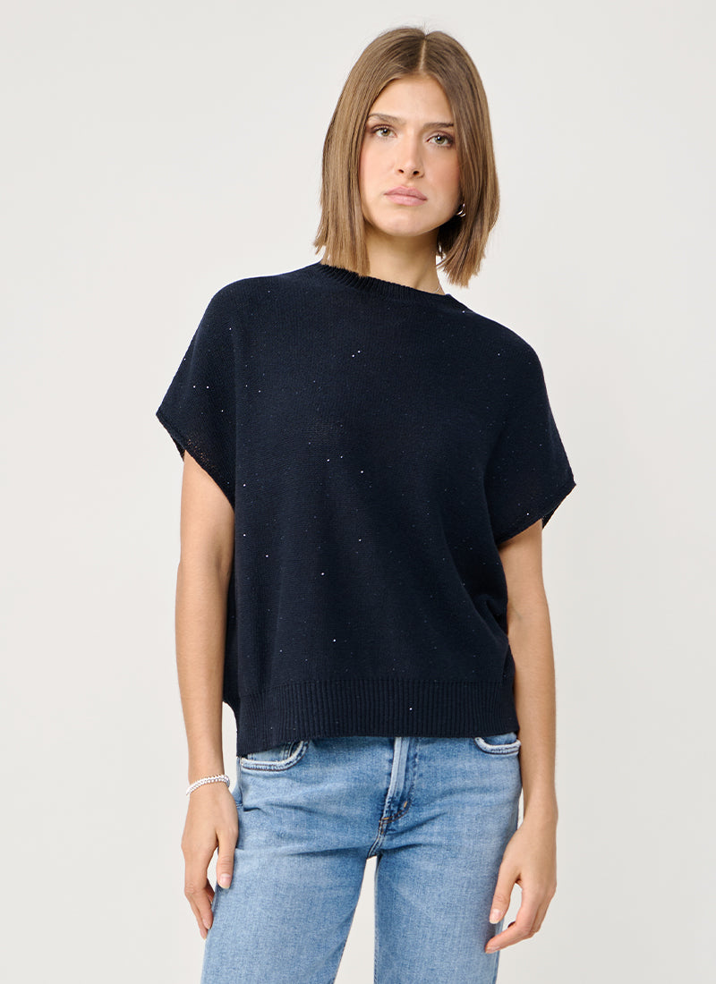 Sequin Crew Neck Cape by Fabiana Filippi at Andrews