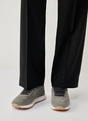  Suede And Filo Diamante Sneakers by Fabiana Filippi at Andrews 
