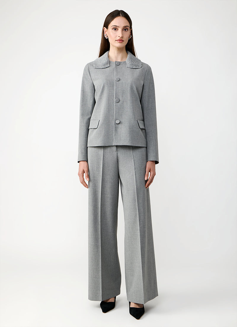  Tecno Jacket With Knit Collar by Fabiana Filippi at Andrews 