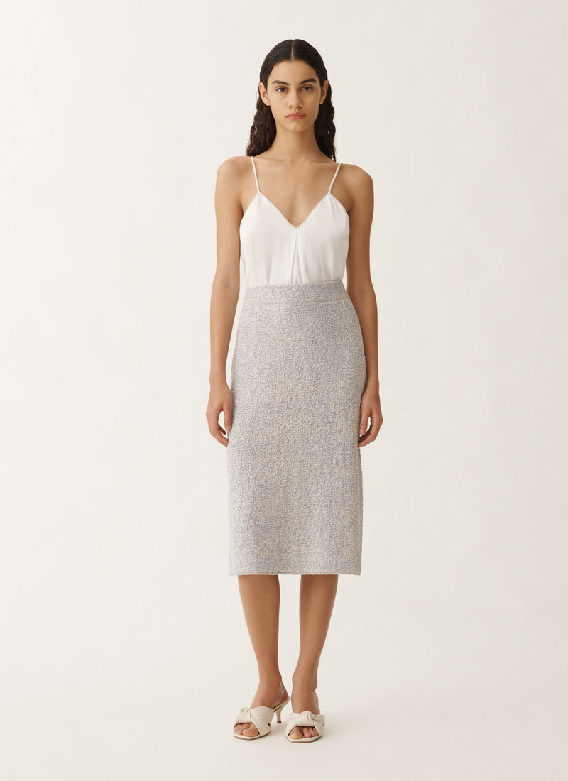 Fabiana Filippi Lurex Tweed Pencil Skirt