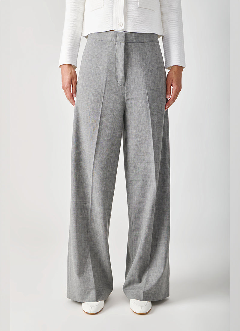 Fabiana Filippi Bi-Stretch Wool Wide Leg Trouser