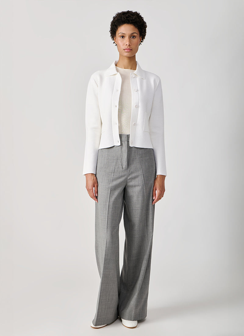 Fabiana Filippi Bi-Stretch Wool Wide Leg Trouser