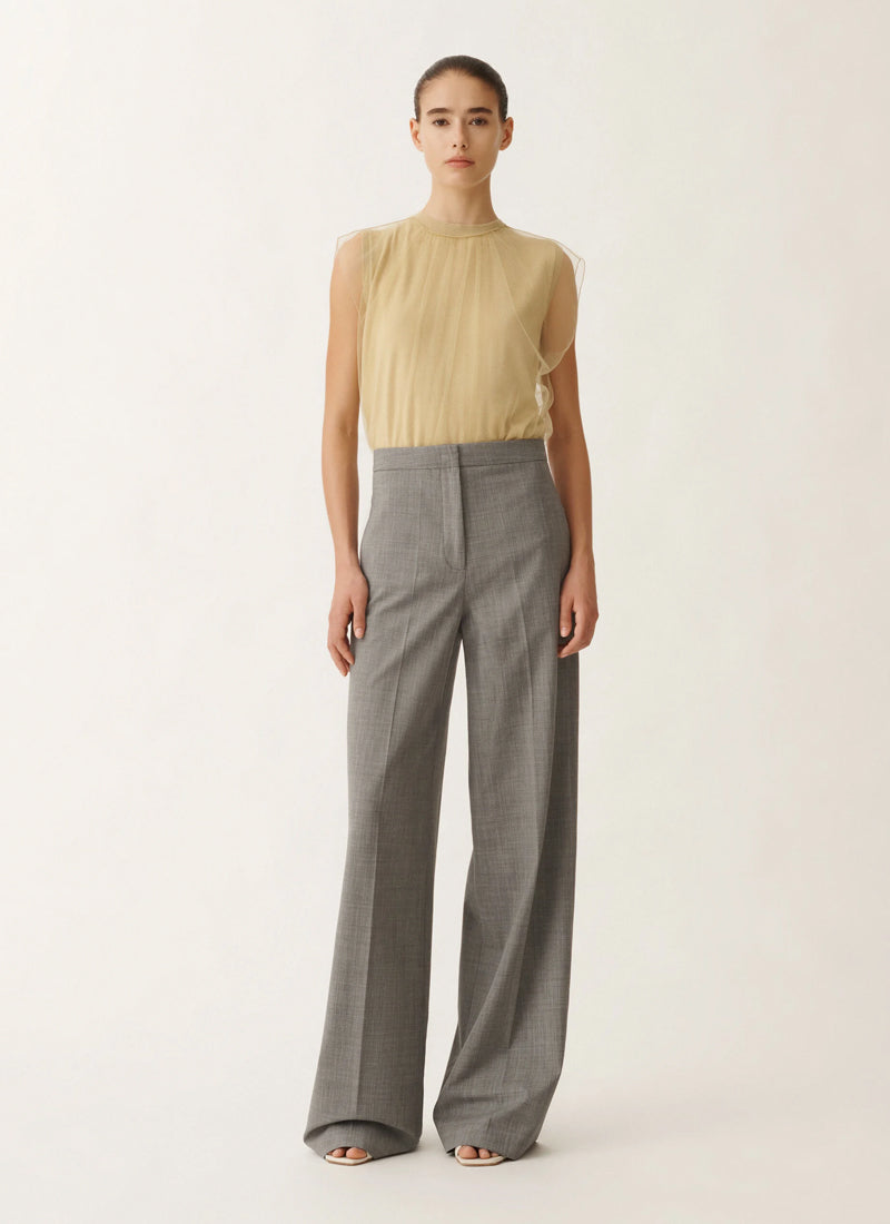 Fabiana Filippi Bi-Stretch Wool Wide Leg Trouser