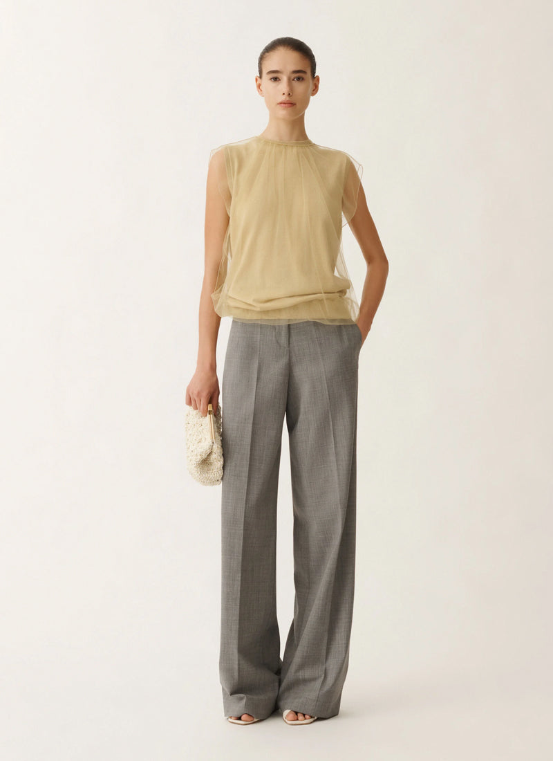 Fabiana Filippi Bi-Stretch Wool Wide Leg Trouser