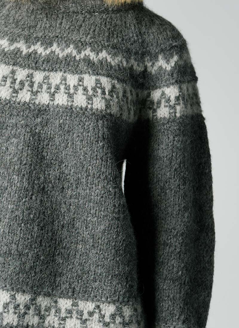 Smythe Oversized Crewneck Fair Isle Sweater