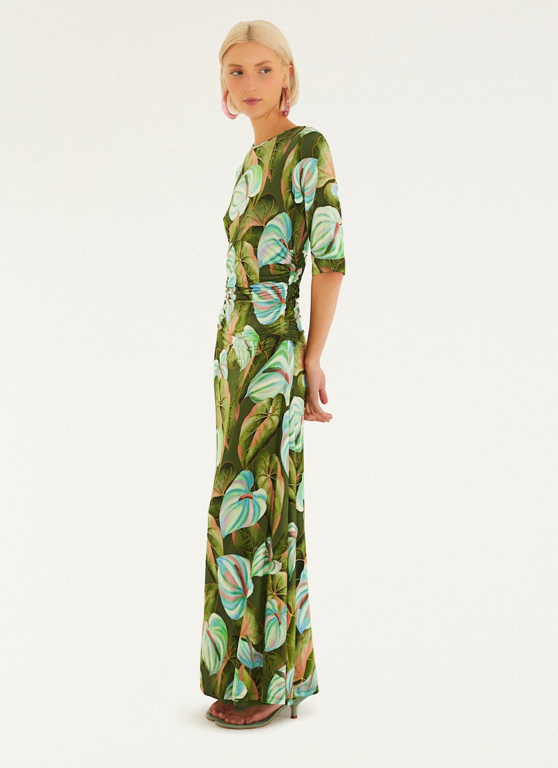 farm rio anthurium dress Anthurium Leaves Green Maxi Dress by FARM Rio