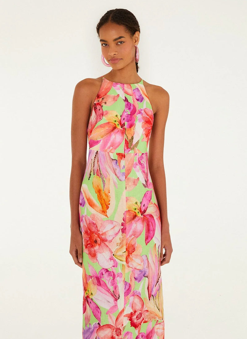 Artsy Floral Midi Dress by FARM Rio