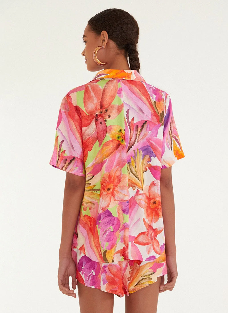 Artsy Flora Off-White Shirt by FARM Rio