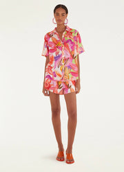 Artsy Flora Off-White Shorts by FARM Rio