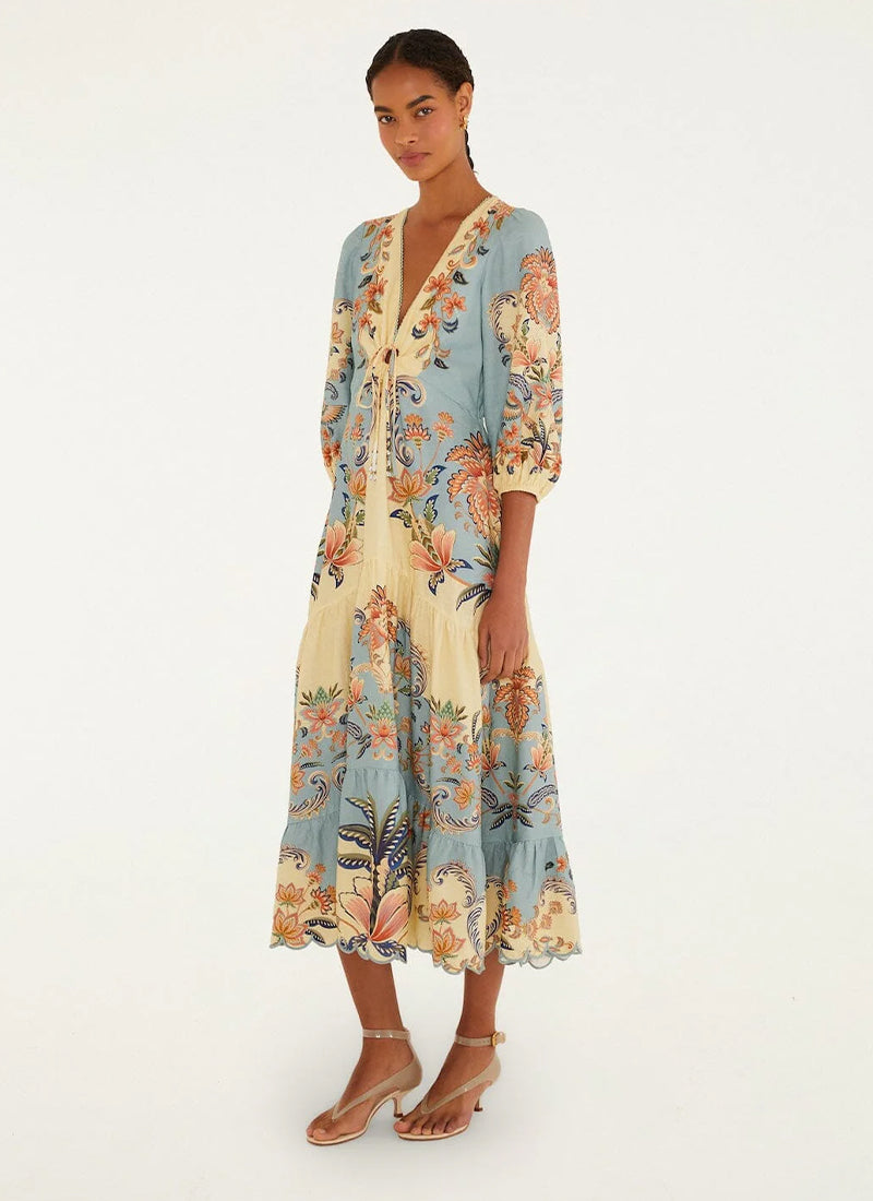 FARM Rio Boho Beauty Butter Maxi Dress