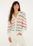 FARM Rio Colorful Stripes Knit Cardigan