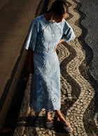 FARM Rio Denim Richelieux Midi Skirt