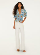 FARM Rio Flora Tile Off-White Blouse